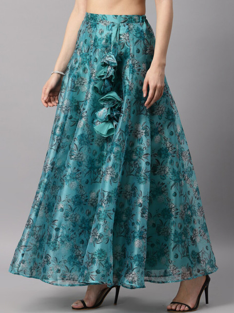 NEUDIS Floral Printed Flared Maxi Skirt - Image 3