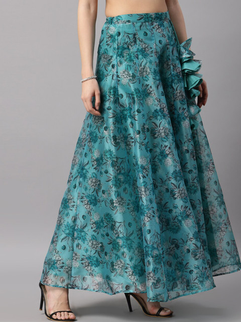 NEUDIS Floral Printed Flared Maxi Skirt - Image 2