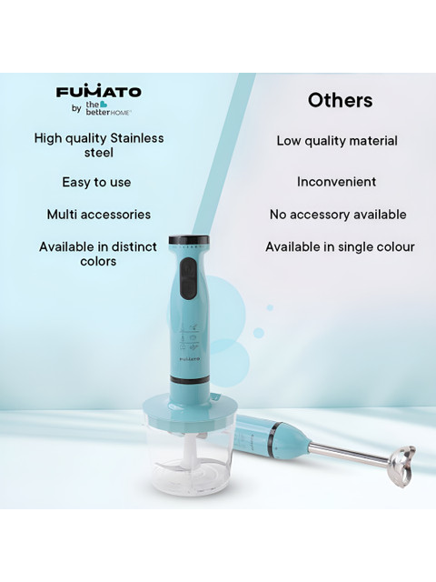 The Better Home Blue & Black Fumato Stainless Steel Electric Hand Blender 600 W - Image 5