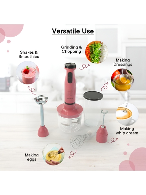 The Better Home FUMATO Pink & Black 4 In 1 Portable Electric Hand Blender - Image 2