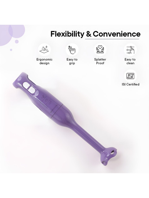 The Better Home Purple & White FUMATO Electric Portable Hand Blender-250W - Image 3