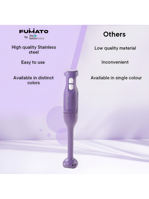 The Better Home Purple & White FUMATO Electric Portable Hand Blender-250W - Image 5