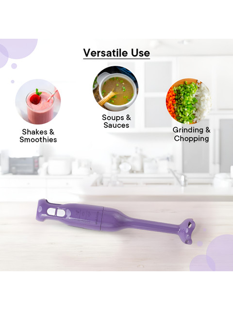 The Better Home Purple & White FUMATO Electric Portable Hand Blender-250W - Image 2