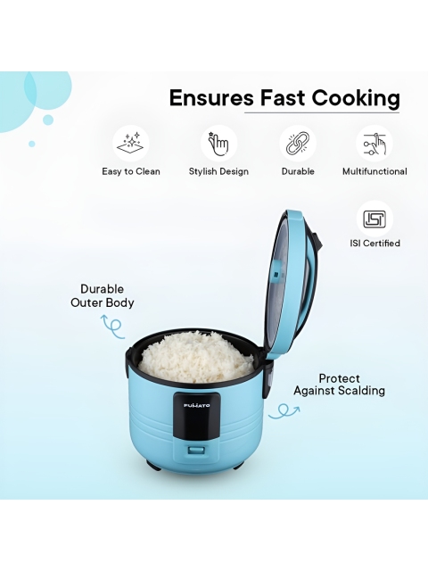 The Better Home Blue & Black Aluminium Electric Rice Cooker - Image 5