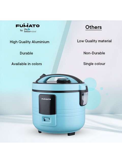 The Better Home Blue & Black Aluminium Electric Rice Cooker - Image 4