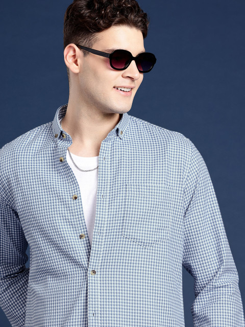 Mast & Harbour Men Standard Checked Casual Shirt