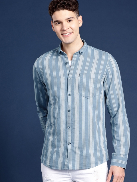 Mast & Harbour Men Standard Striped Casual Shirt