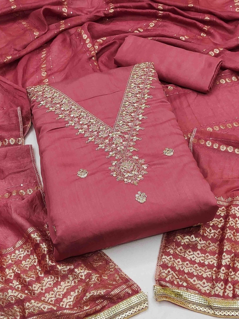 KALINI Embroidered Unstitched Dress Material
