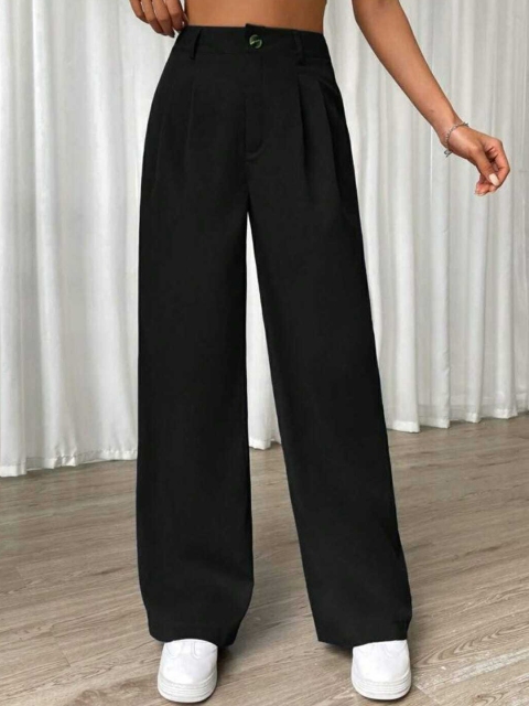 Next One Women High-Rise Pleated Korean Trousers
