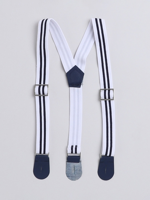 BUMZEE Boys Checked Pure Cotton Shirt & Shorts With Bow Suspender & Cap - Image 7