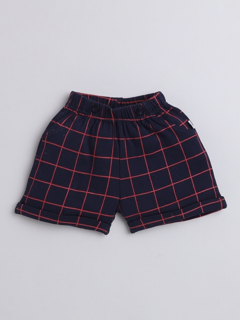 BUMZEE Boys Checked Pure Cotton Shirt & Shorts With Bow Suspender & Cap - Image 4