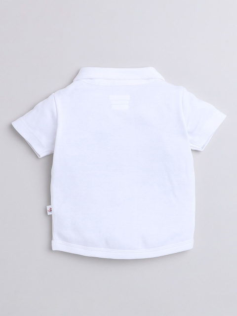 BUMZEE Boys Checked Pure Cotton Shirt & Shorts With Bow Suspender & Cap - Image 3