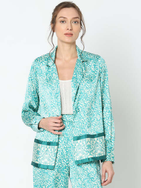 Vero Moda Floral Printed Single Breasted Casual Blazer - Image 2