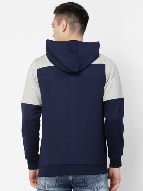 Kalt Colourblocked Hooded Fleece Front-Open Sweatshirt - Image 4