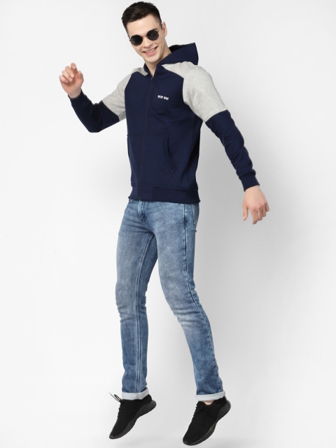 Kalt Colourblocked Hooded Fleece Front-Open Sweatshirt - Image 5