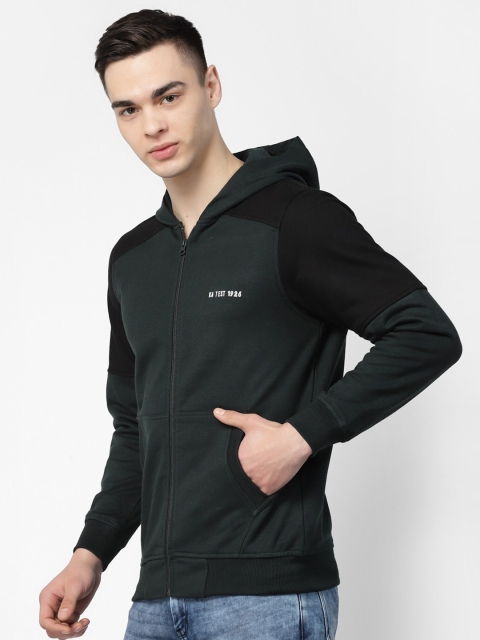 Kalt Colourblocked Hooded Fleece Front-Open Sweatshirt - Image 3