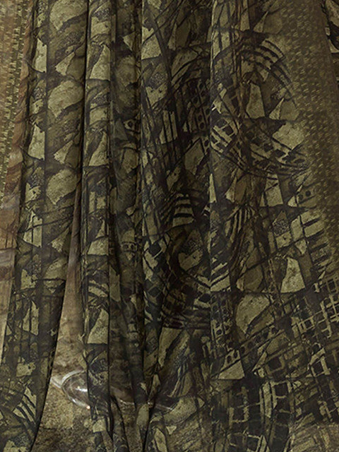 KALINI Geometric Printed Maheshwari Saree - Image 6