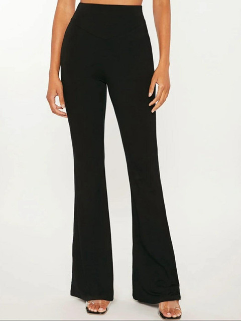 Next One Women Smart Flared High-Rise Easy Wash Bootcut Trousers