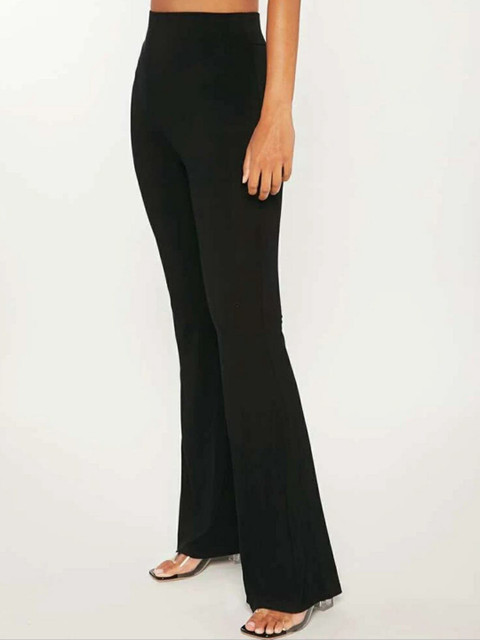 Next One Women Smart Flared High-Rise Easy Wash Bootcut Trousers