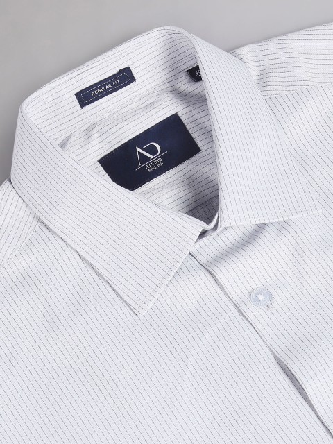 AD By Arvind Vertical Stripe Twill Formal Shirt - Image 2