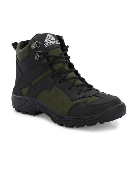 Leo's Fitness Shoes Men Colourblocked Canvas Hiking Boots - Image 2