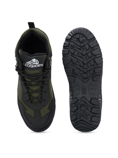 Leo's Fitness Shoes Men Colourblocked Canvas Hiking Boots - Image 5
