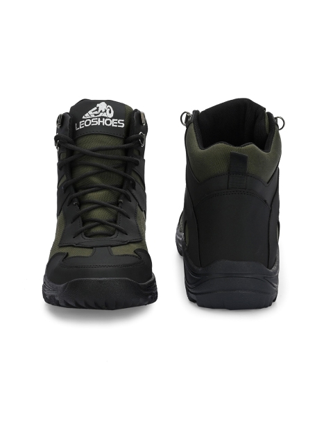 Leo's Fitness Shoes Men Colourblocked Canvas Hiking Boots - Image 7