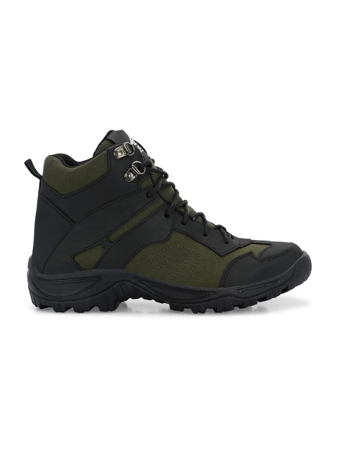Leo's Fitness Shoes Men Colourblocked Canvas Hiking Boots - Image 4