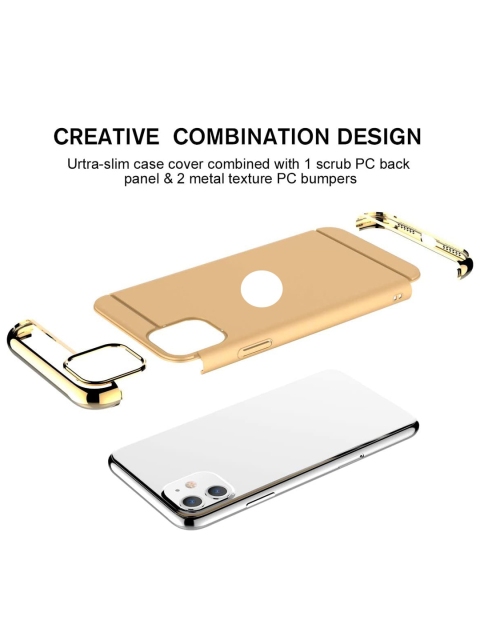 Alexvyan 3 In 1 Non Slip Matte Surface With Electroplate Frame iPhone 13 Mobile Back Case - Image 5