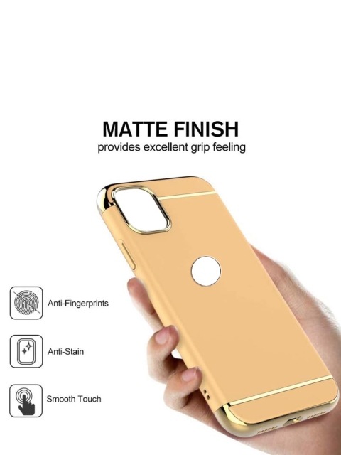 Alexvyan 3 In 1 Non Slip Matte Surface With Electroplate Frame iPhone 13 Mobile Back Case - Image 3
