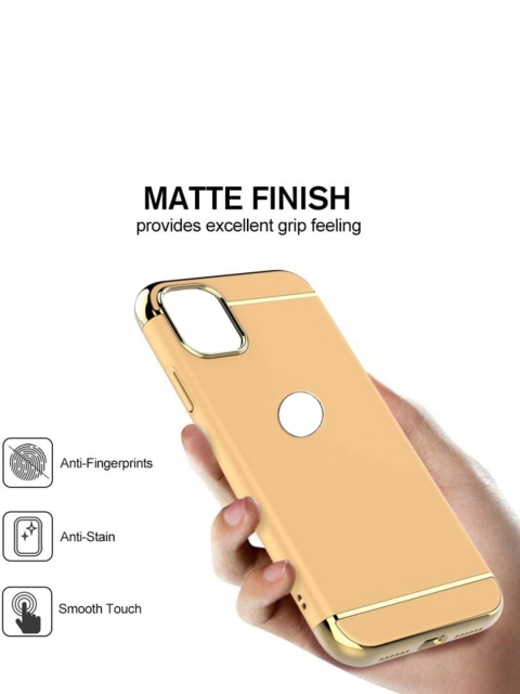 Alexvyan 3 In 1 Non Slip Matte Surface With Electroplate Frame iPhone 13 Mobile Back Case - Image 3