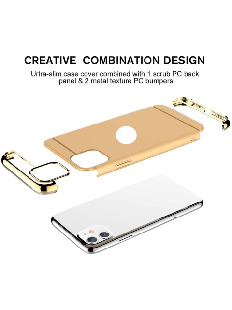 Alexvyan 3 In 1 Non Slip Matte Surface With Electroplate Frame iPhone 13 Mobile Back Case - Image 4