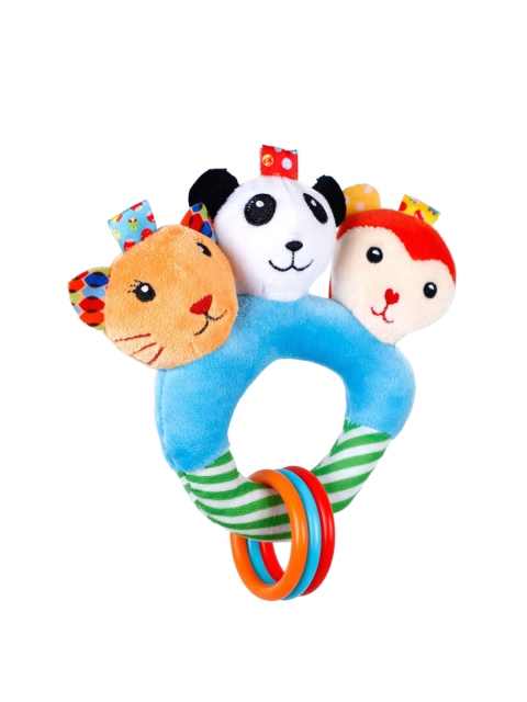 Baby Moo Forest Animals Squeaker Teething Ring Handheld Rattle Toy - Image 2