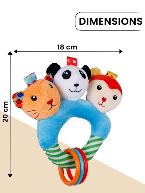Baby Moo Forest Animals Squeaker Teething Ring Handheld Rattle Toy - Image 7