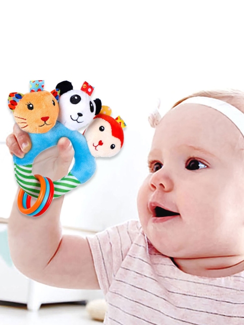 Baby Moo Forest Animals Squeaker Teething Ring Handheld Rattle Toy - Image 4