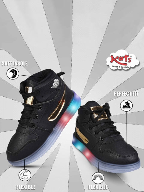 KATS Boys Lightweight Memory Foam Insole LED Sneakers - Image 7