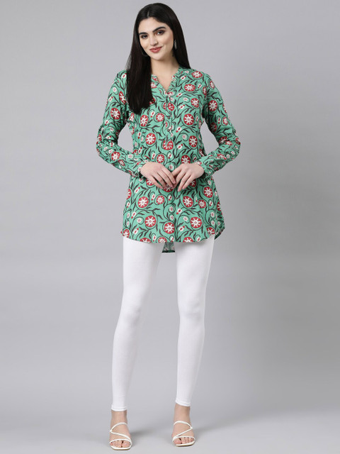 Souchii Mid-Rise Ethnic Ankle-Length Leggings - Image 4