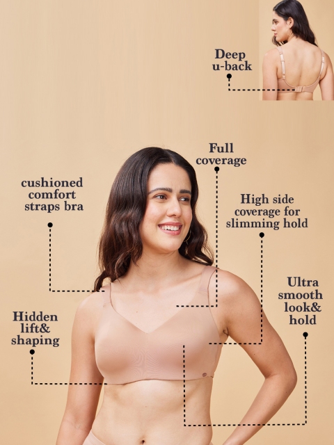 Enamor Non Padded Non-Wired Full Coverage Ultra-Smooth Look Cushioned Straps Everyday Bra - Image 5