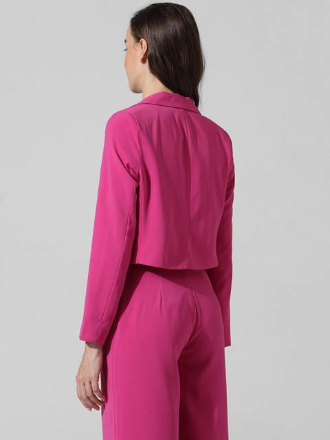 ONLY ONLLIA Notched Lapel Collar Double Breasted Tailored Fit Crop Casual Blazer - Image 7