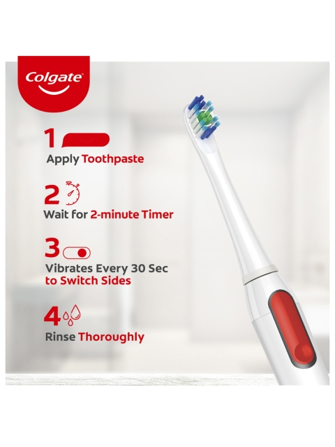 Colgate Proclinical 250R Deep Clean Rechargeable Sonic Electric Toothbrush- White & Maroon - Image 7