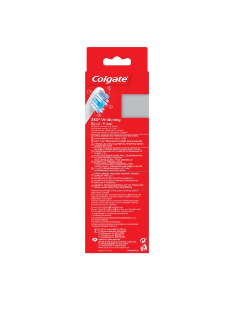 Colgate Set of 4 Pro Clinical Whitening Sonic Electric Toothbrush Replacement Heads- White - Image 2