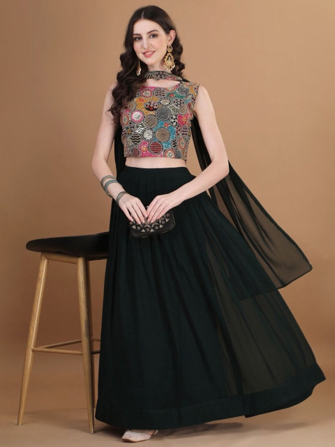 Kinjo Embroidered Thread Work Ready to Wear Lehenga & Blouse With Dupatta