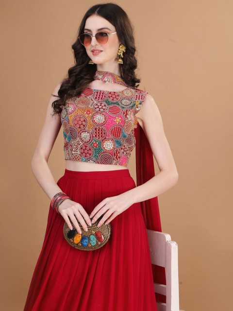 Kinjo Embroidered Thread Work Ready to Wear Lehenga & Blouse With Dupatta - Image 7