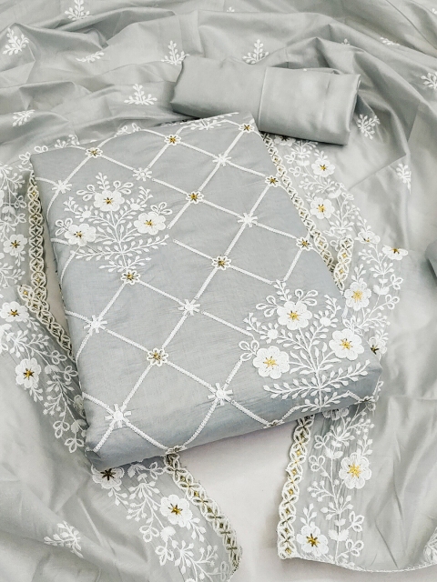 MANVAA Embroidered Unstitched Dress Material