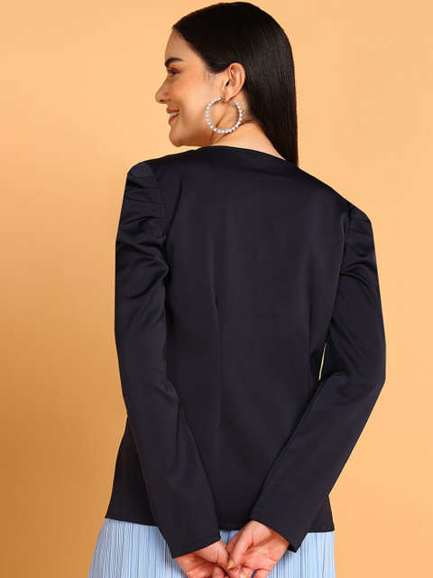 Fashfun Puff Sleeves Single Breasted Blazer - Image 5