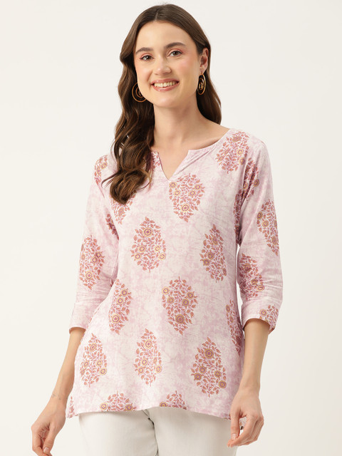 FERANOID Floral Printed Pure Cotton Kurti