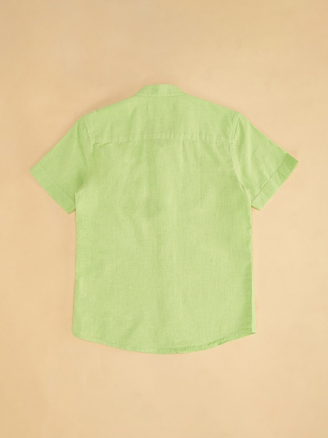 Pantaloons Junior Boys Cotton Spread Collar Curved Casual Shirt - Image 3