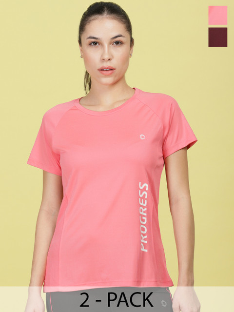 Dollar Women Pack of 2 Microfiber Anti Bacterial Sports T-Shirt