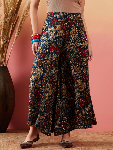 InWeave Women Floral Printed Flared Palazzos
