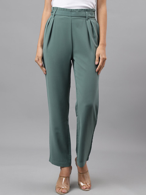 Latin Quarters Women Relaxed Slim Fit Easy Wash Trousers